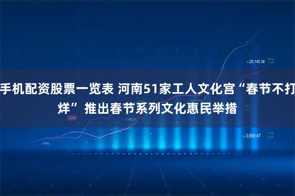 手机配资股票一览表 河南51家工人文化宫“春节不打烊” 推出春节系列文化惠民举措