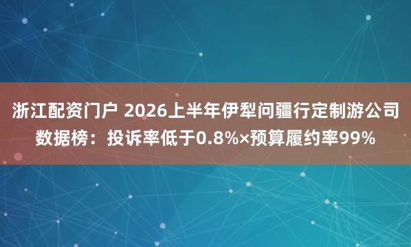 浙江配资门户 2026上半年伊犁问疆行定制游公司数据榜：投诉率低于0.8%×预算履约率99%